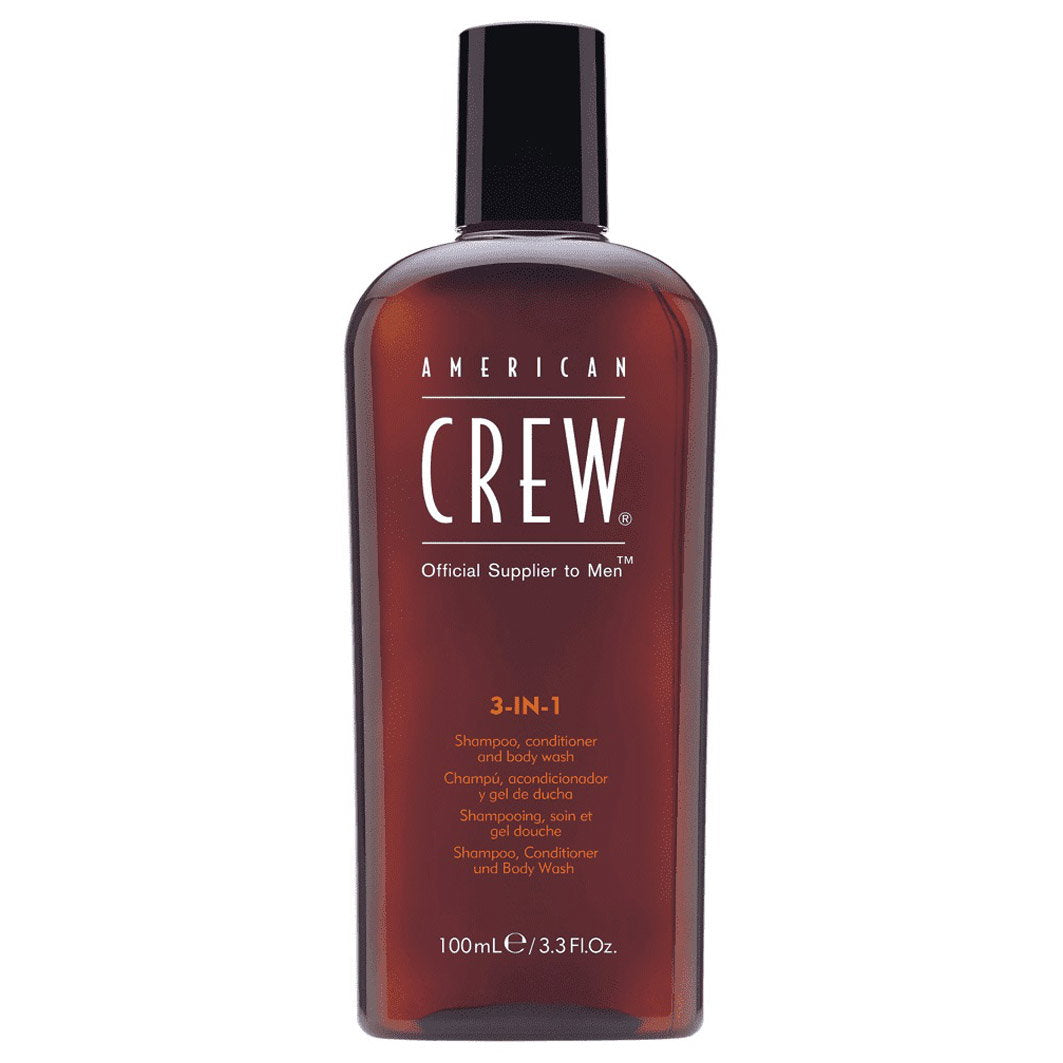 American Crew, Classic, Veganist, Haarshampoo, conditioner & douchegel 3-in-1, Voor hydratatie, 100 ml